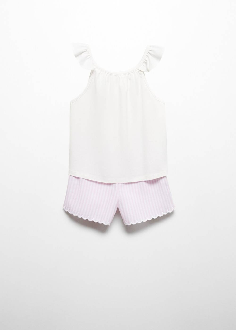 Mango Kurzer Streifen-Pyjama Aus Baumwolle