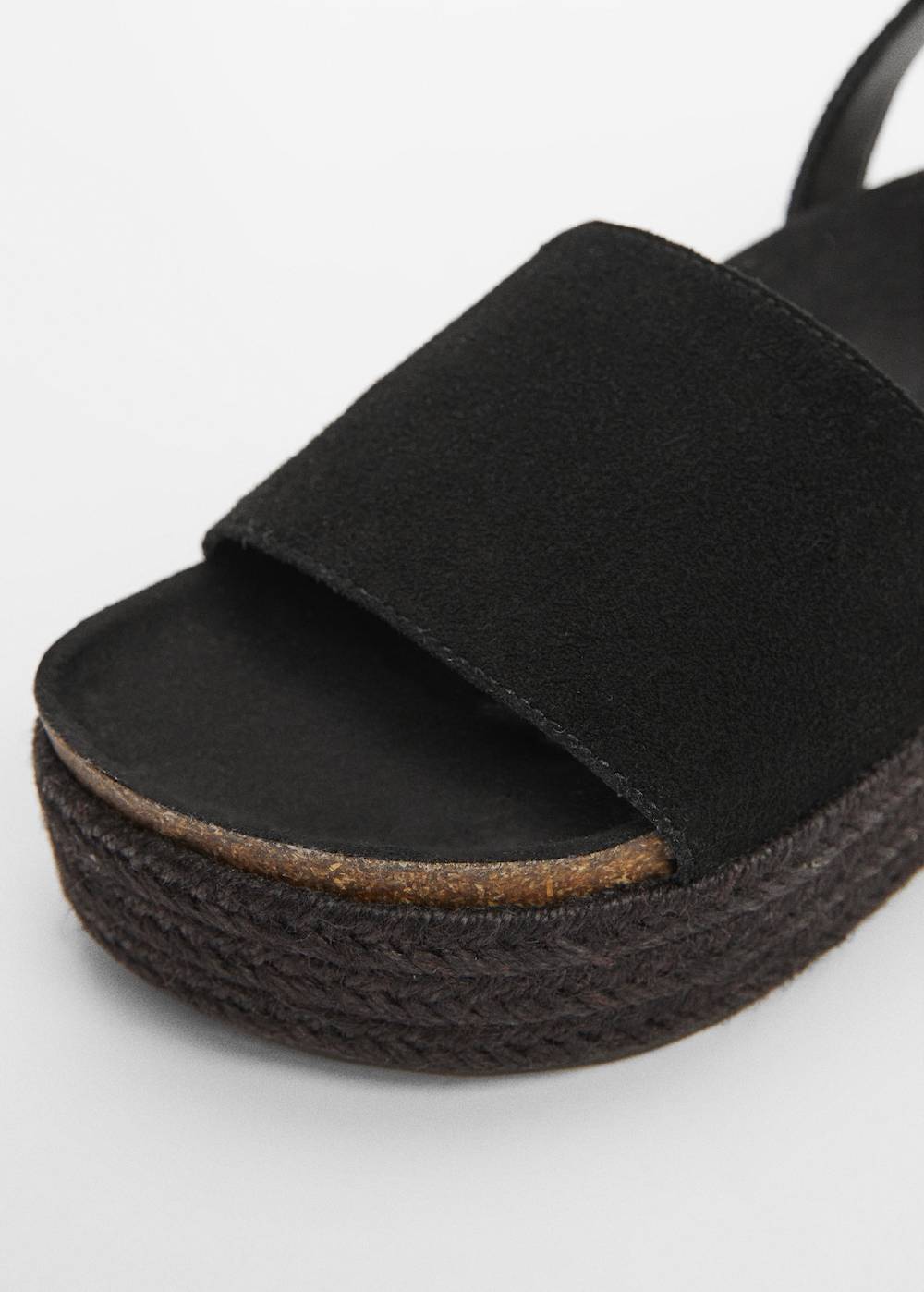 Mango Leder-Plateausandale