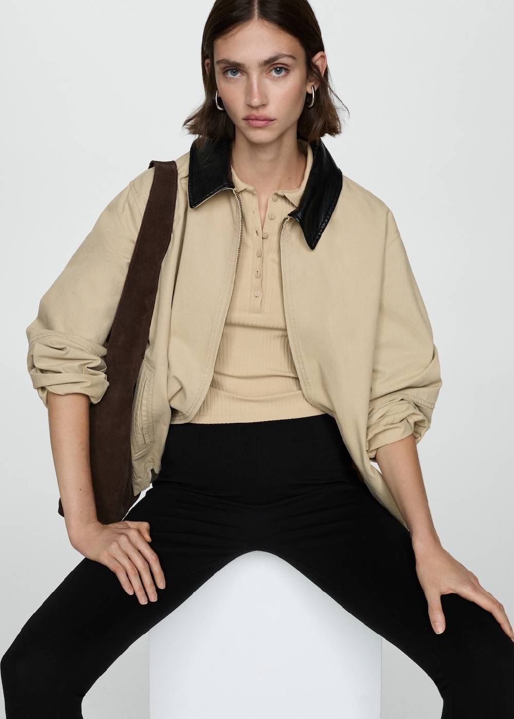 Mango Legging Mit Hohem Bund