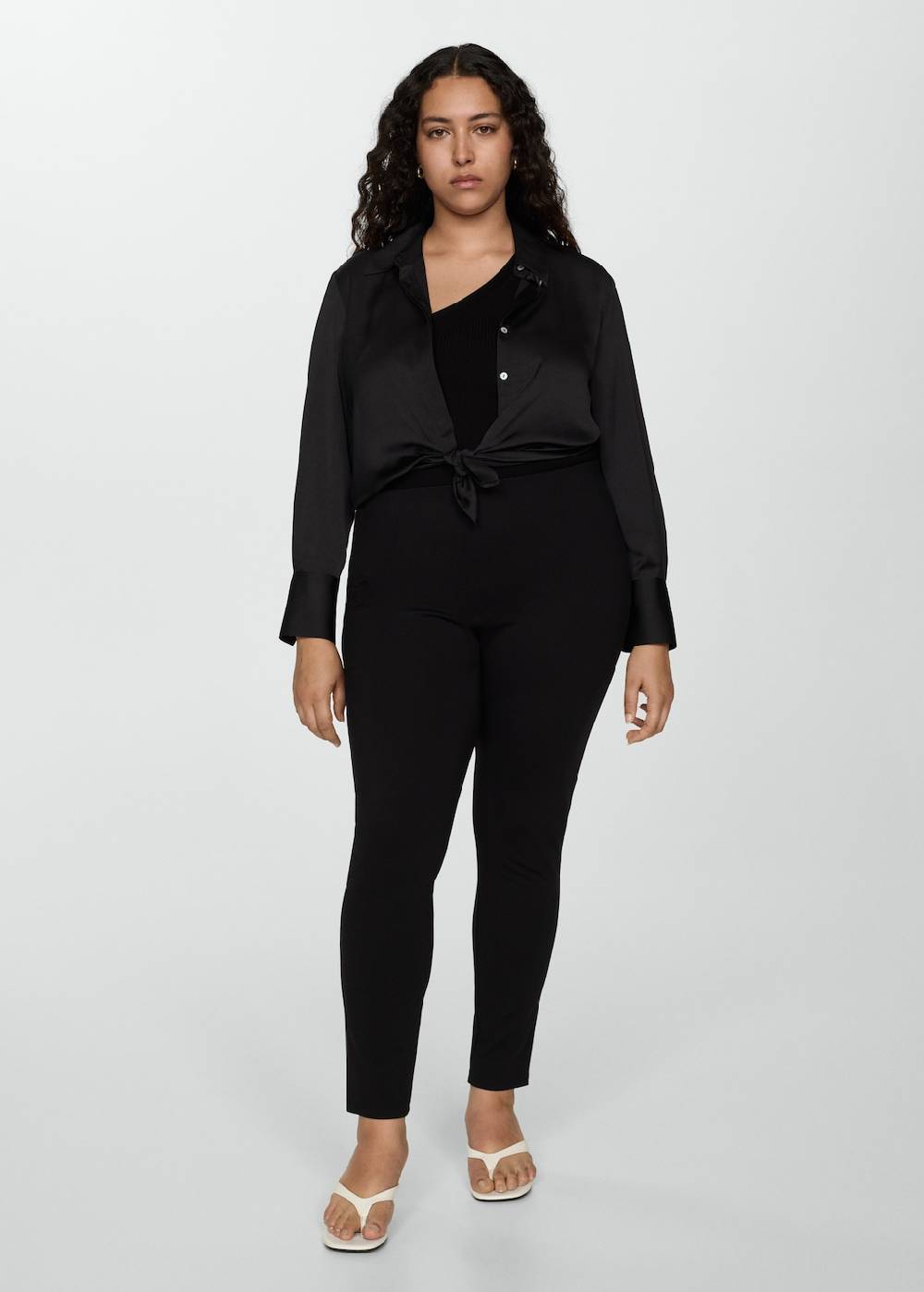 Mango Legging Mit Hohem Bund