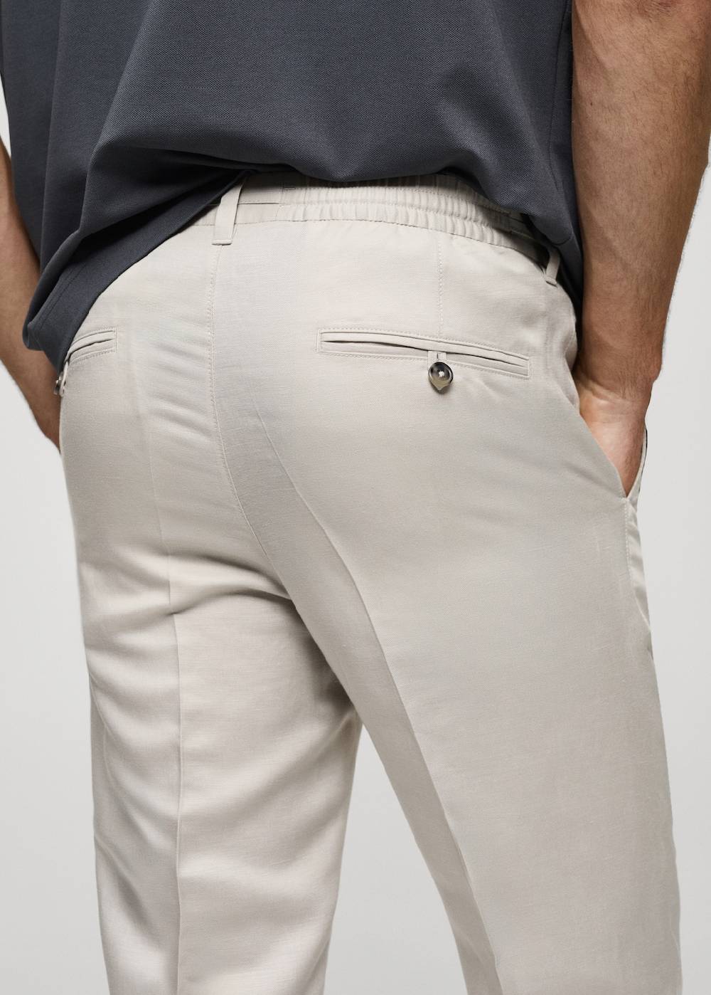 Mango Leinen-Tencel-Hose Mit Kordelzug