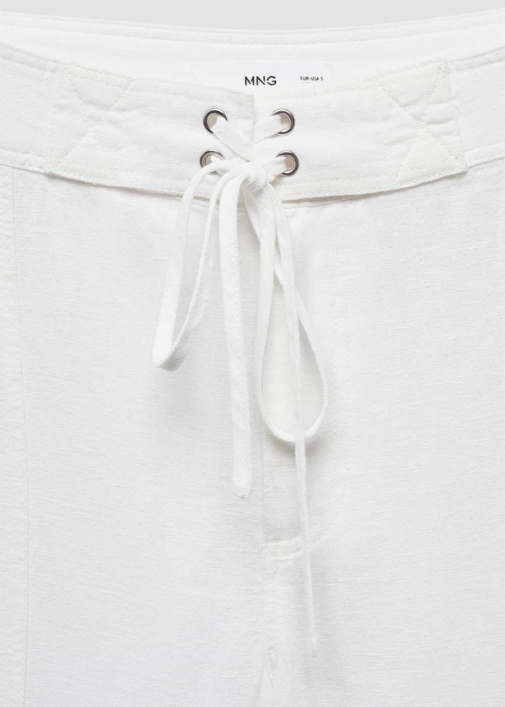 Mango Leinenhose Mit Schleifendetail