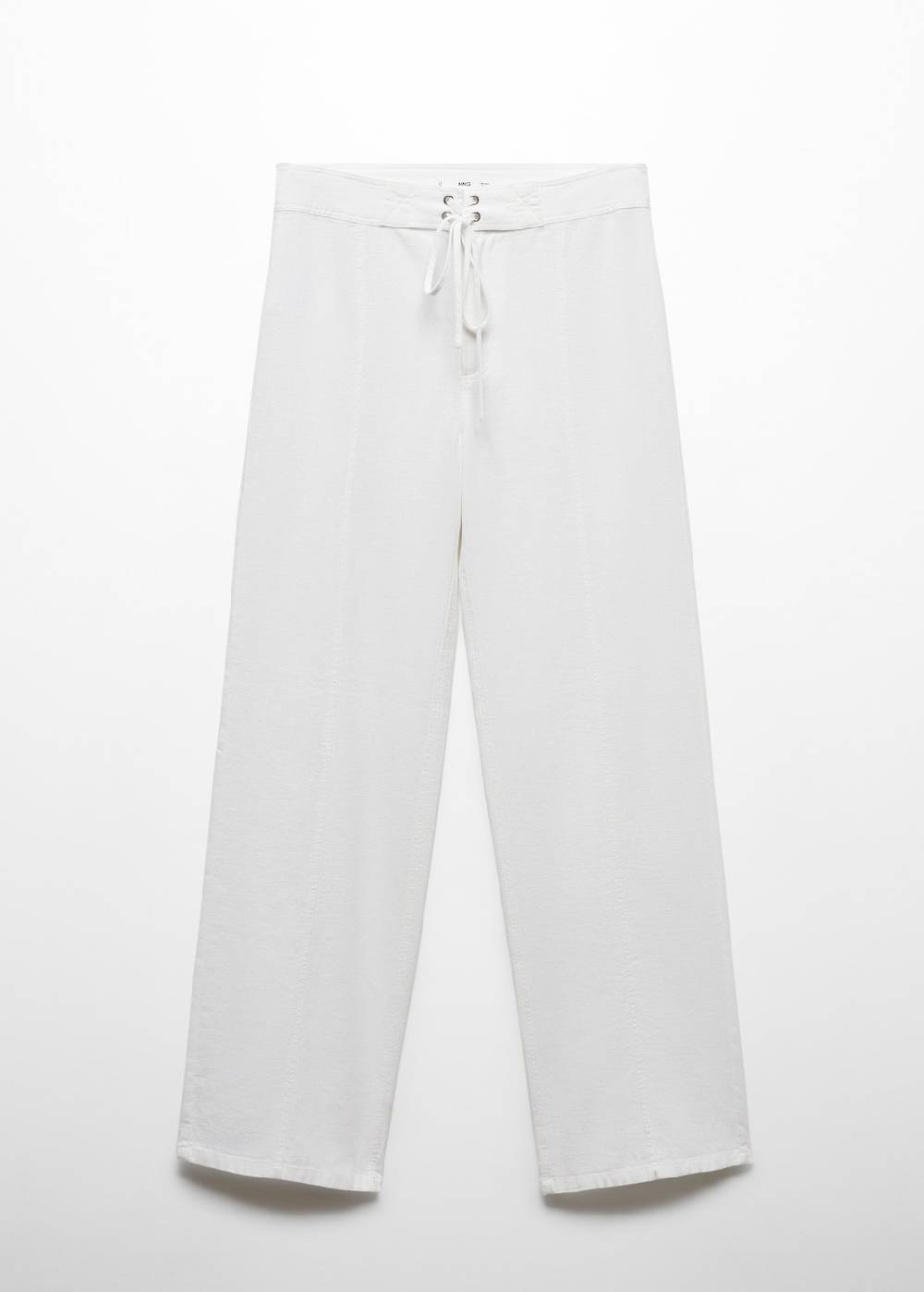 Mango Leinenhose Mit Schleifendetail