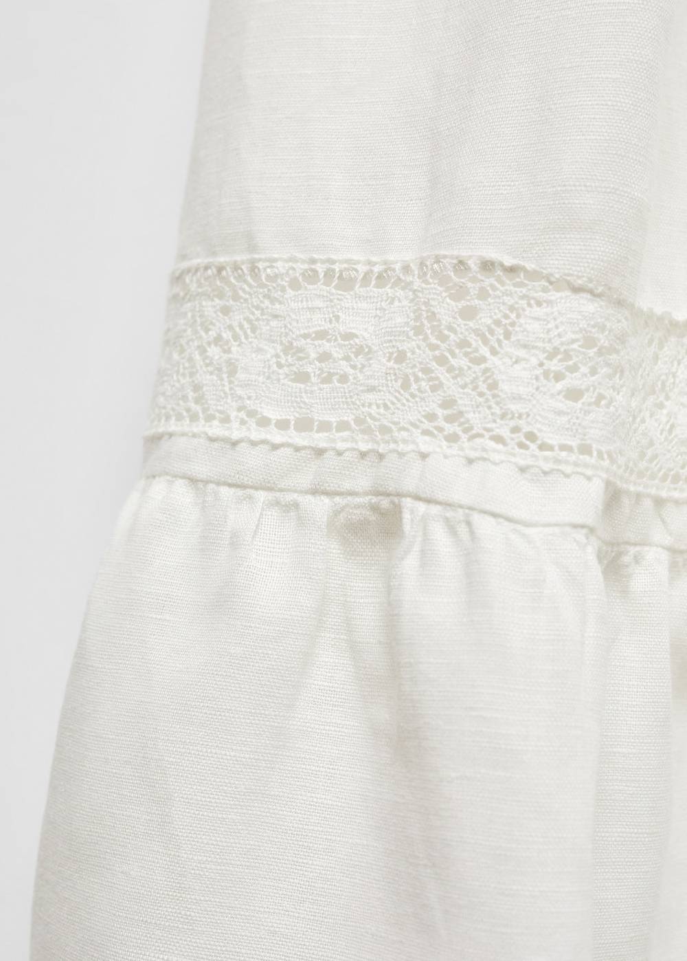 Mango Leinenkleid Mit Schleife