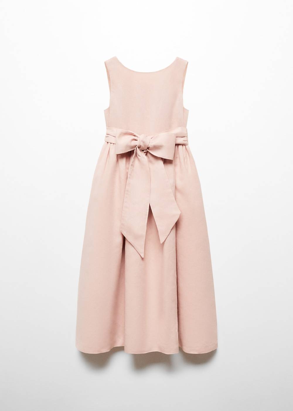 Mango Leinenkleid Mit Schleife