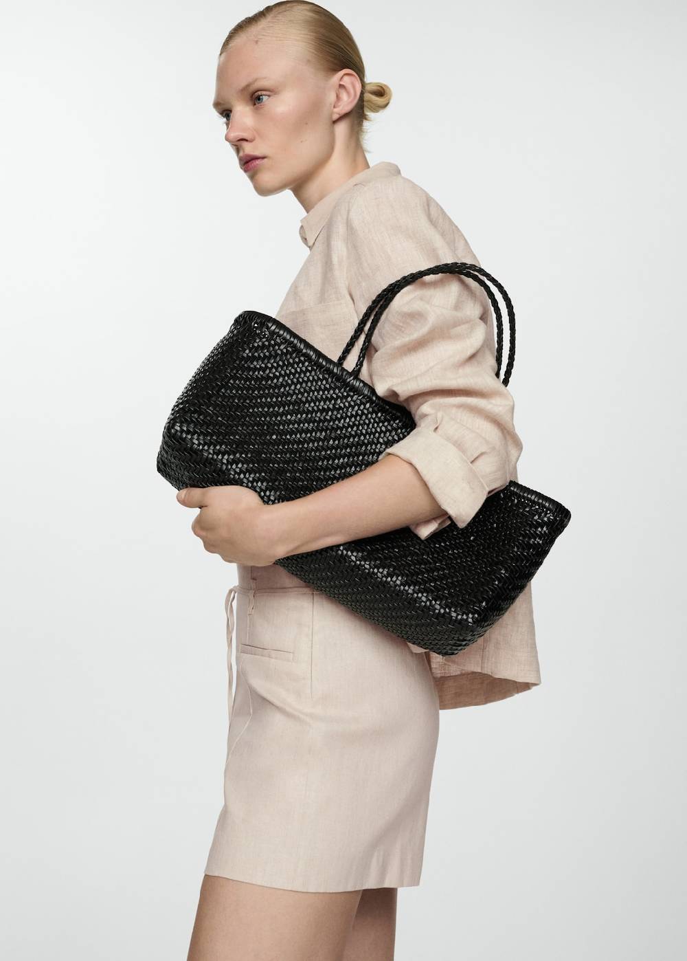 Mango Leinenshorts Mit Schleife