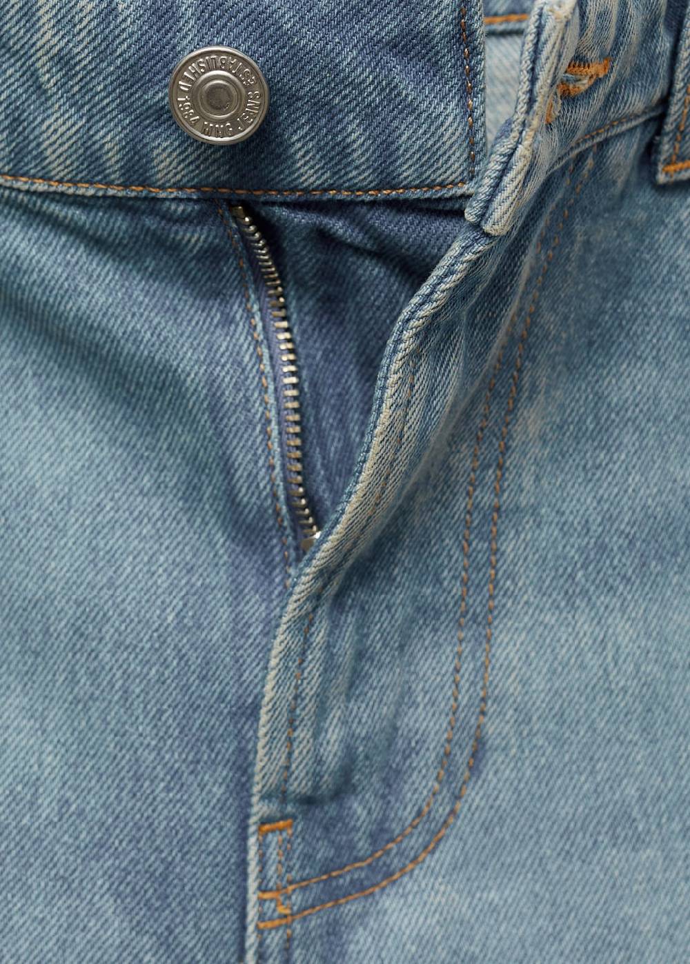 Mango Loose-Fit-Jeans-Bermudashorts