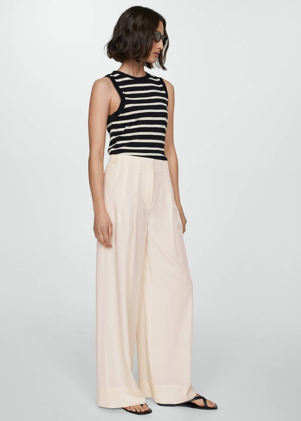 Mango Lyocell-Bundfaltenhose