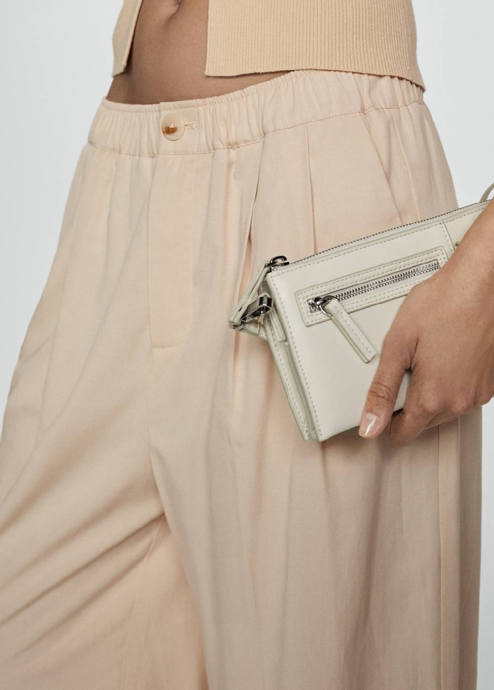 Mango Lyocell-Hose Mit Faltendetails