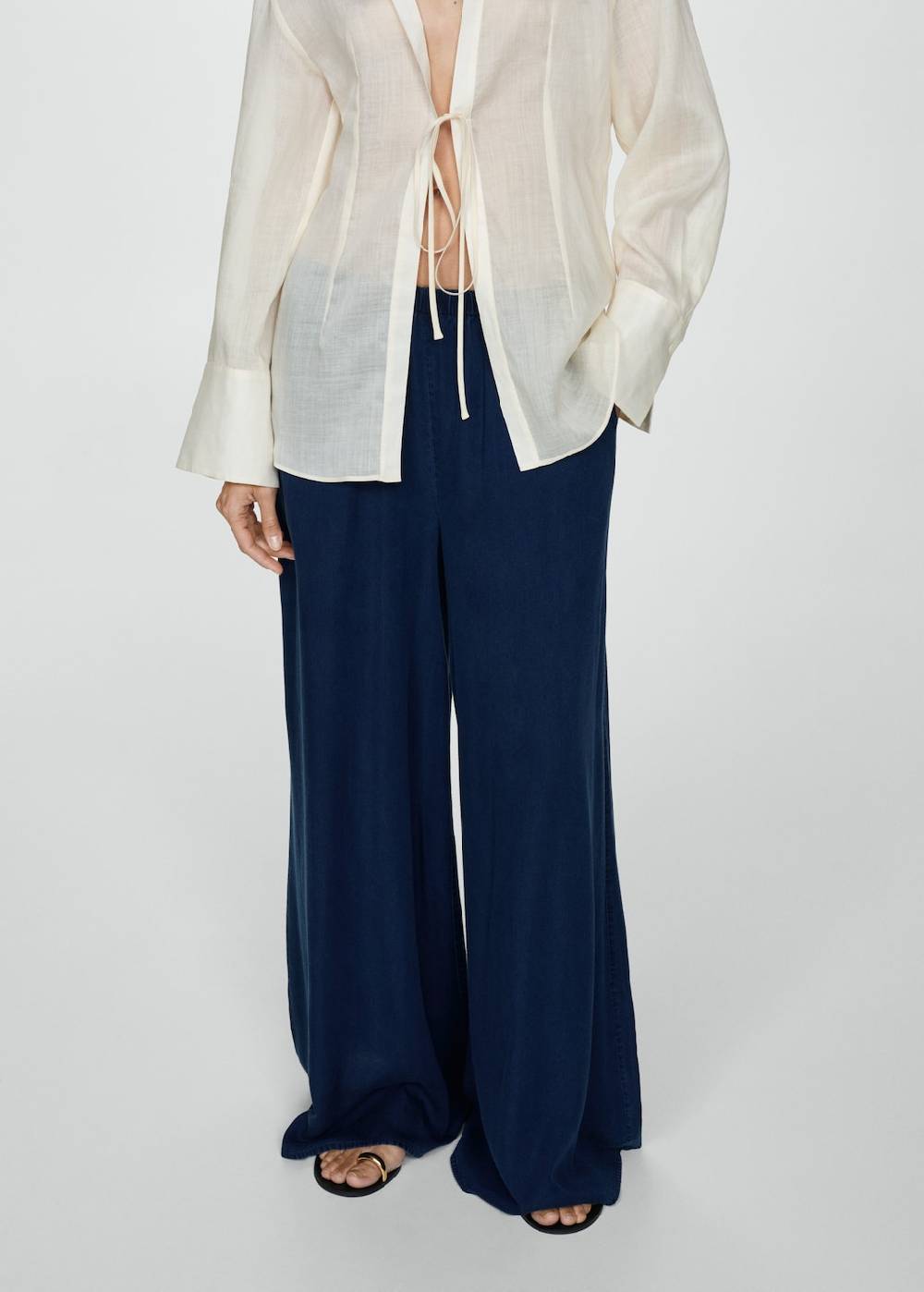 Mango Lyocell-Hose mit Stretchbund