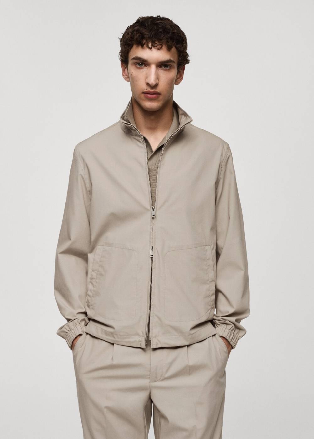 Mango Lyocell-Jacke Mit Reißverschluss