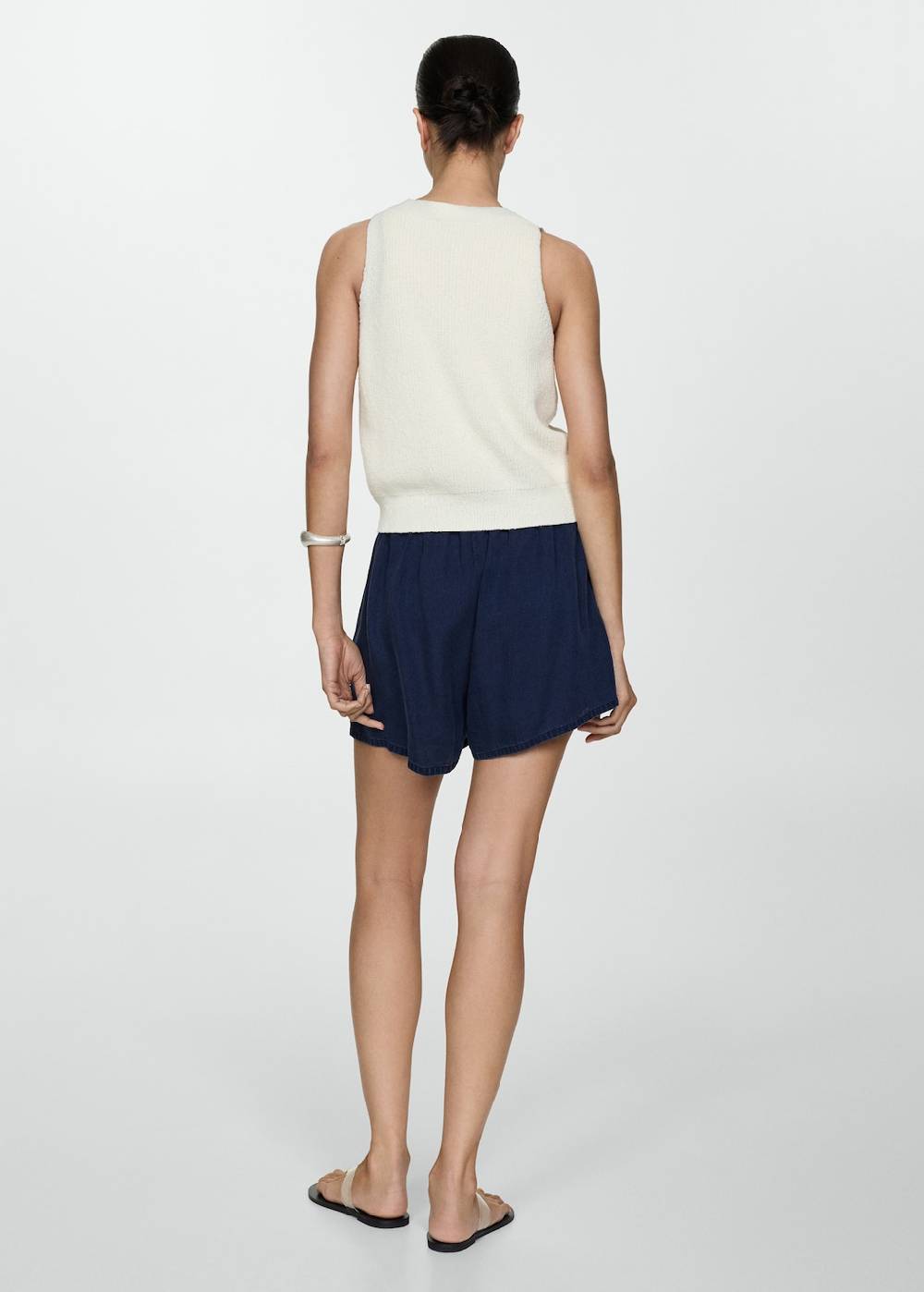 Mango Lyocell-Shorts Mit Stretchbund
