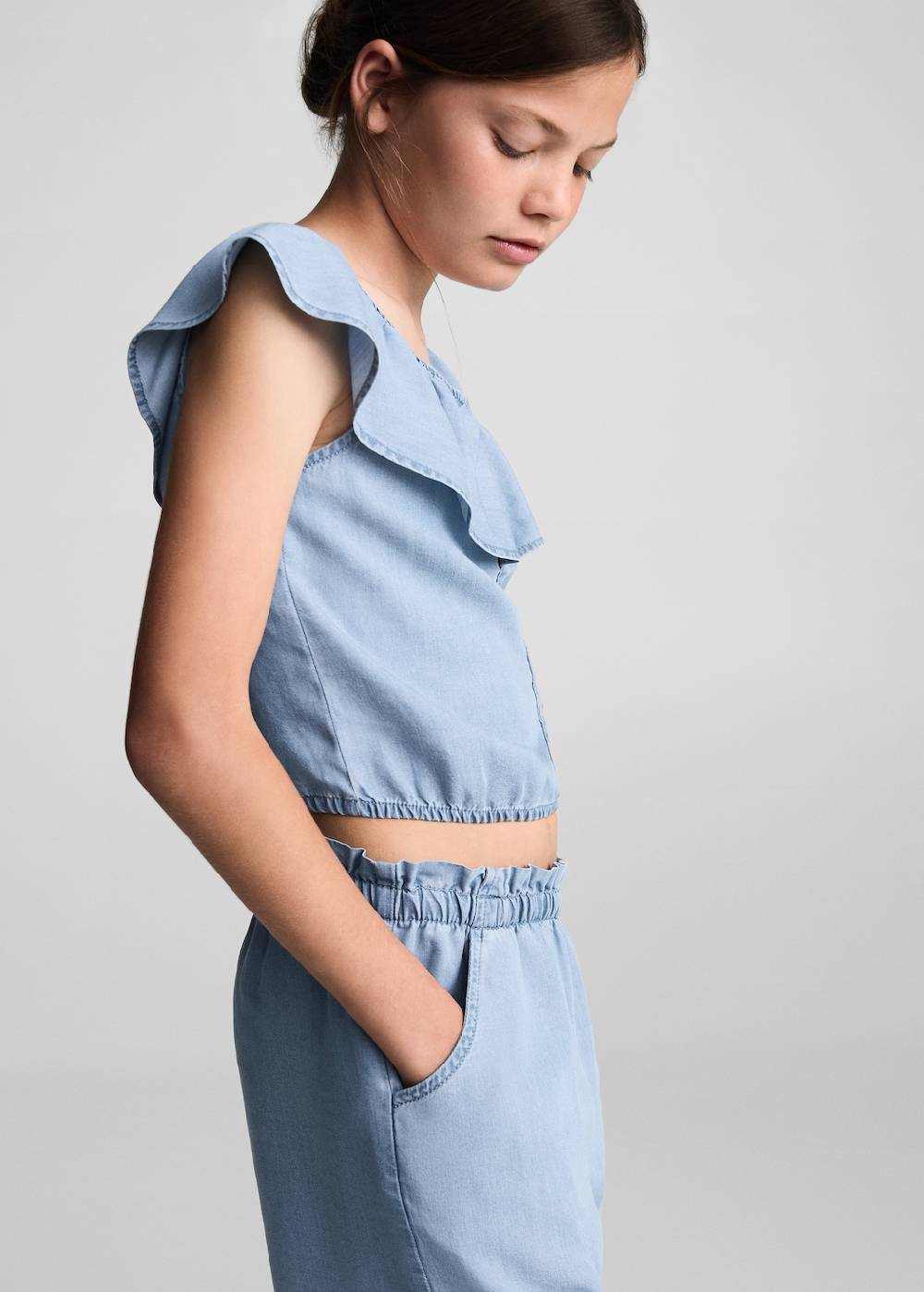 Mango Lyocell-Shorts Mit Stretchbund