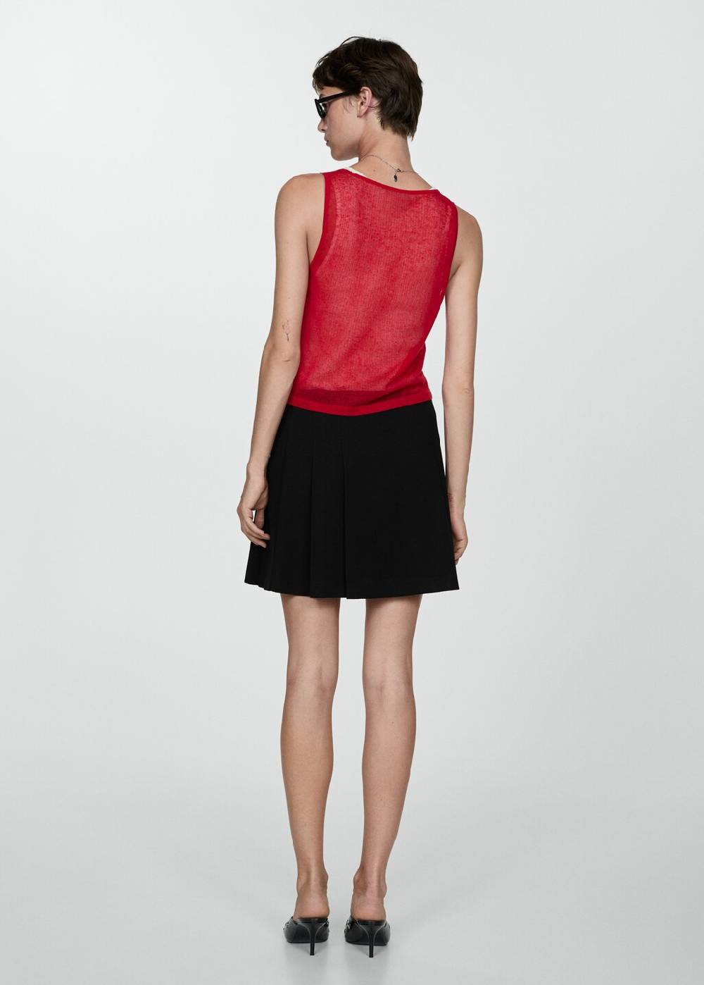 Mango Mini-Faltenrock