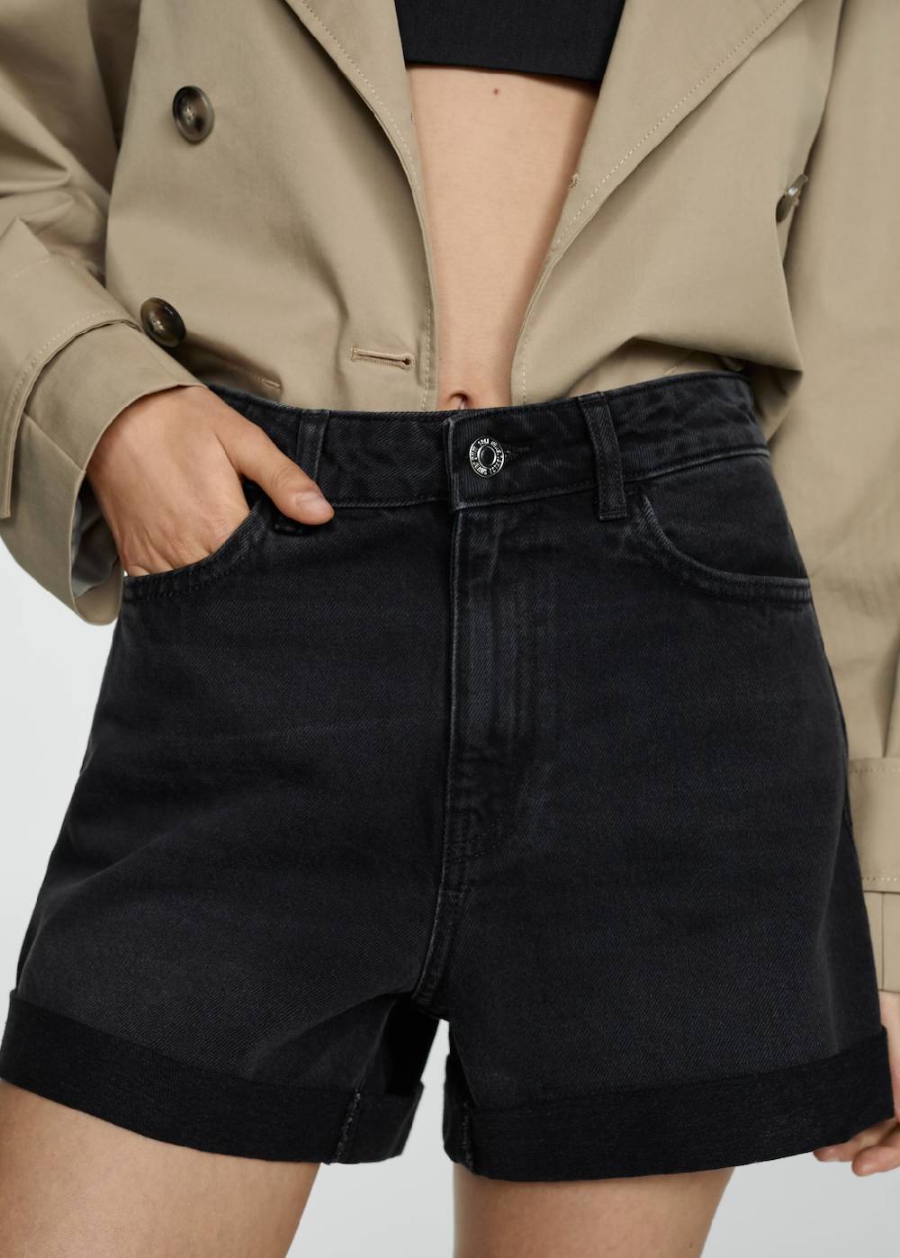 Mango Mom Fit-Jeans-Shorts