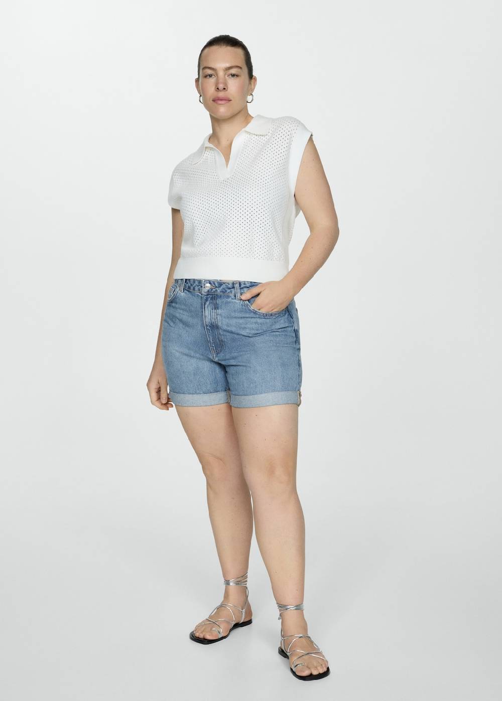 Mango Mom Fit-Jeans-Shorts