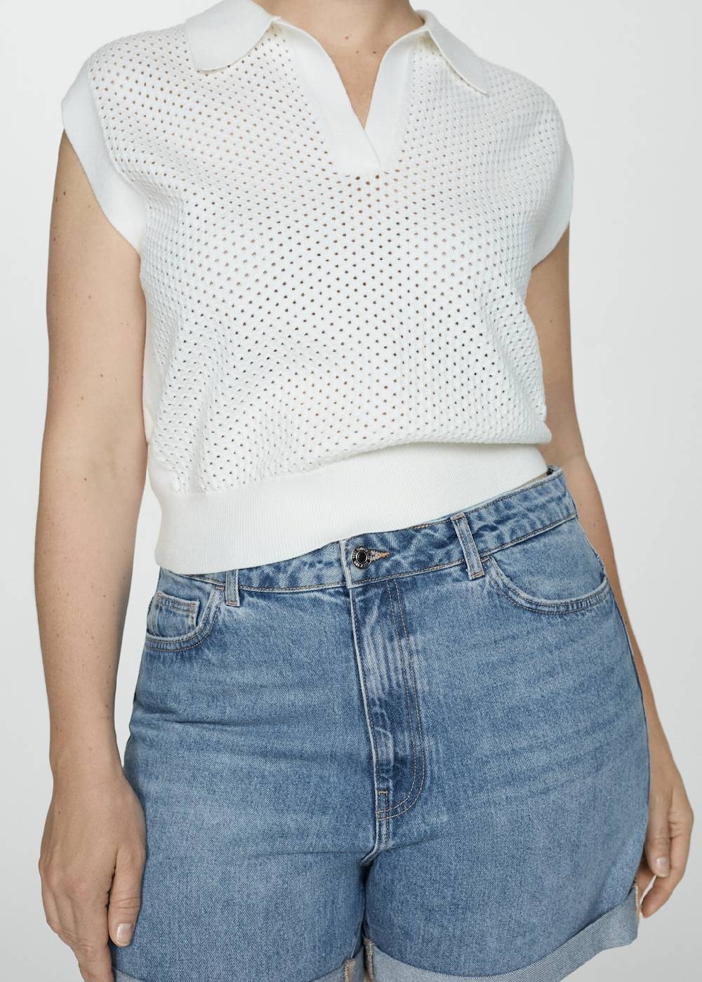 Mango Mom Fit-Jeans-Shorts