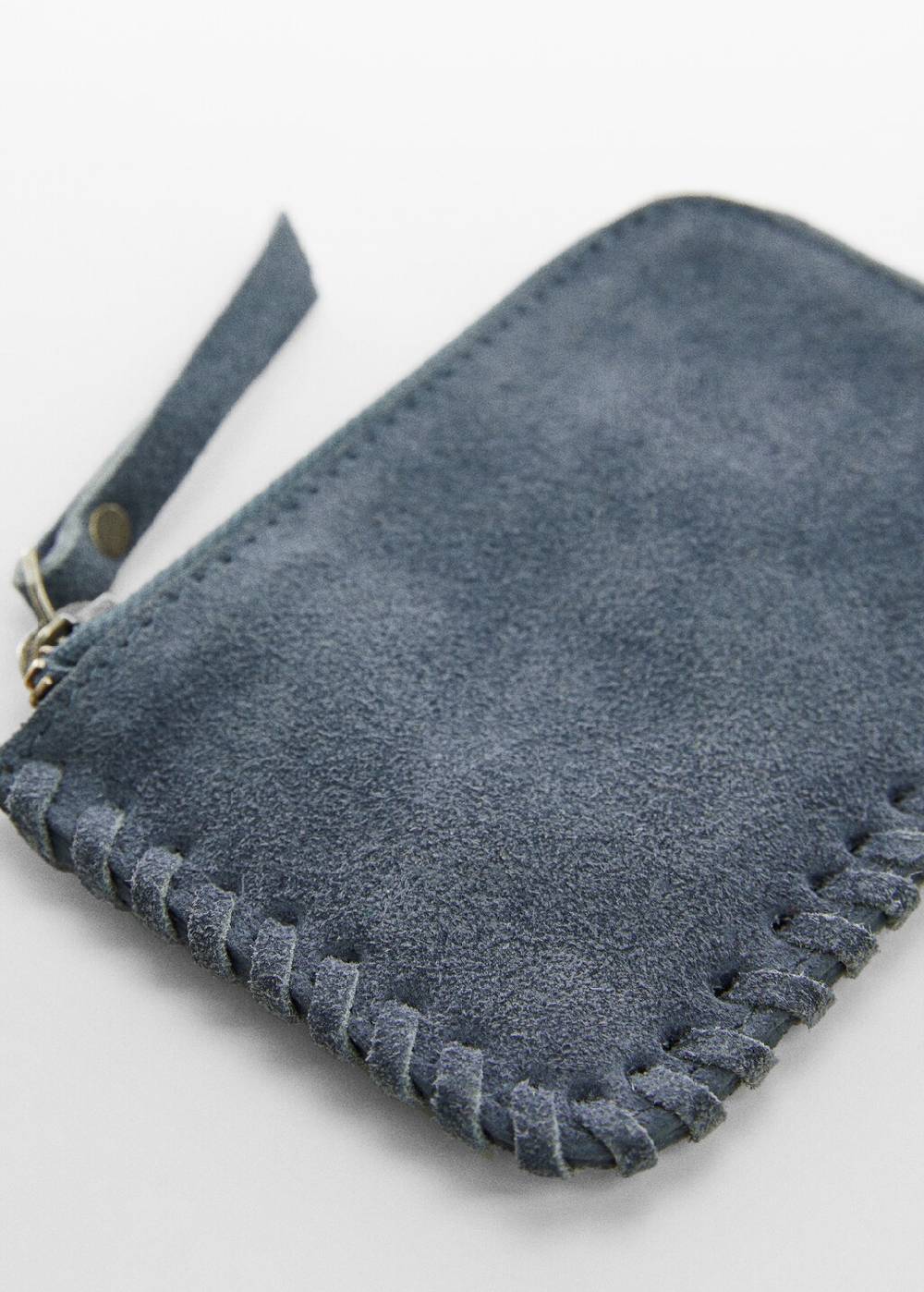 Mango Nietenverzierte Leder-Geldbörse