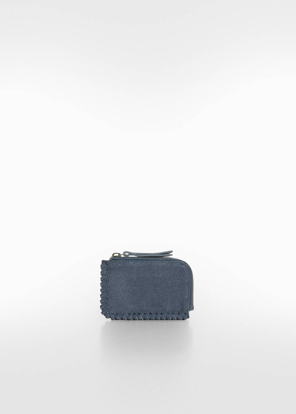 Mango Nietenverzierte Leder-Geldbörse