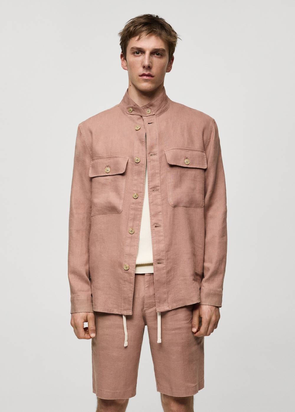 Mango Overshirt aus 100 % Baumwolle mit Taschen