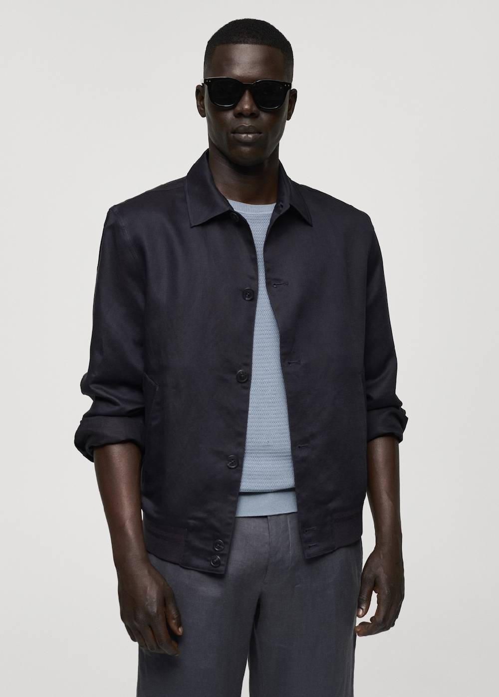 Mango Overshirt aus Tencel-Leinenmischung