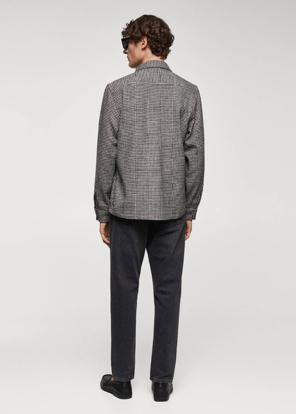 Mango Overshirt Mit Hahnentrittmuster