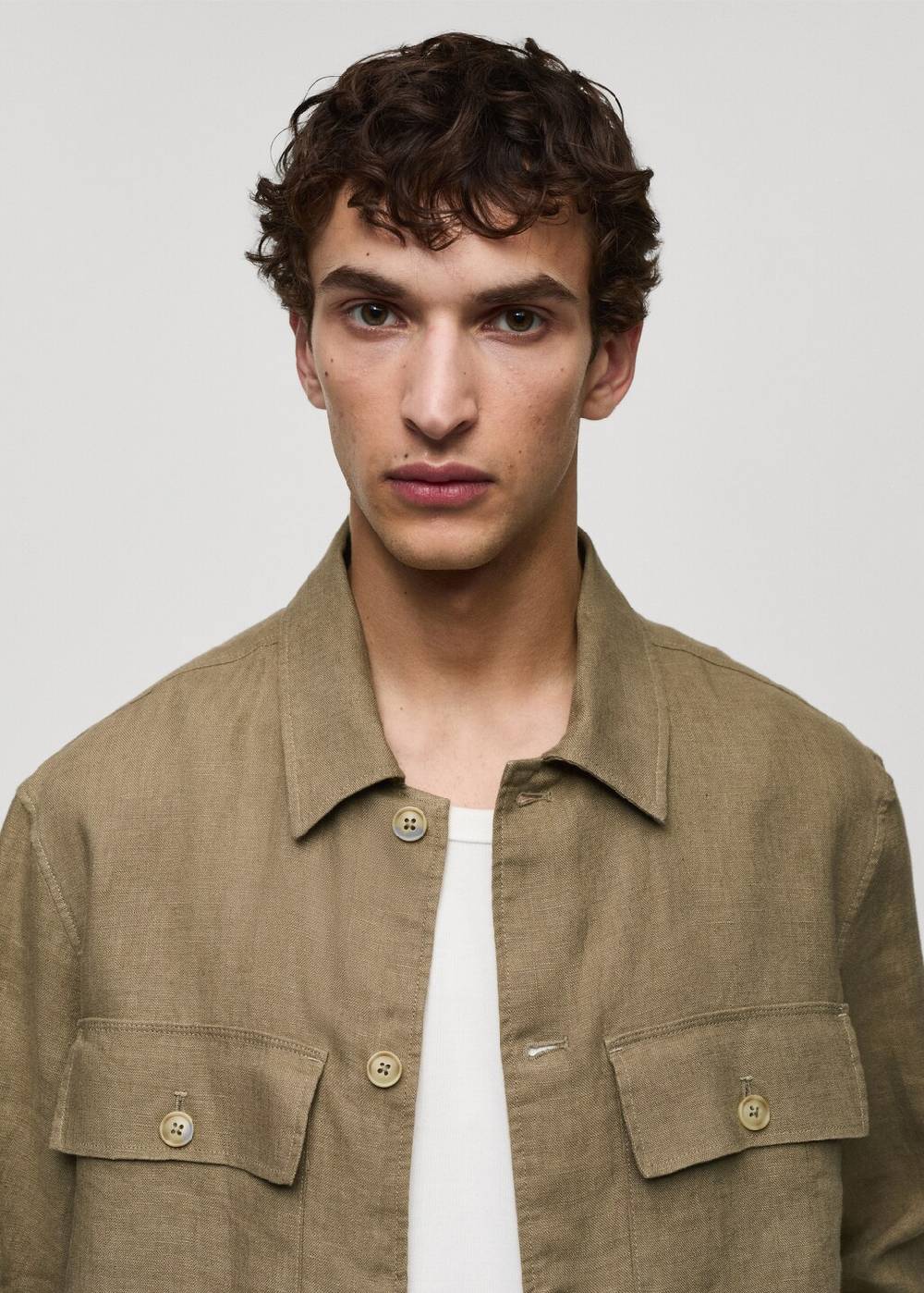 Mango Overshirt Mit Taschen Aus 100 % Leinen