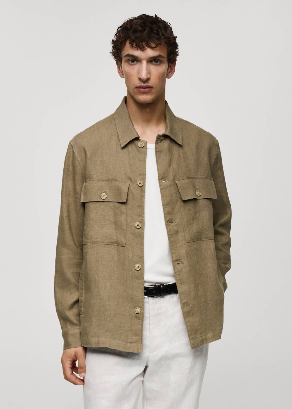 Mango Overshirt mit Taschen aus 100 % Leinen