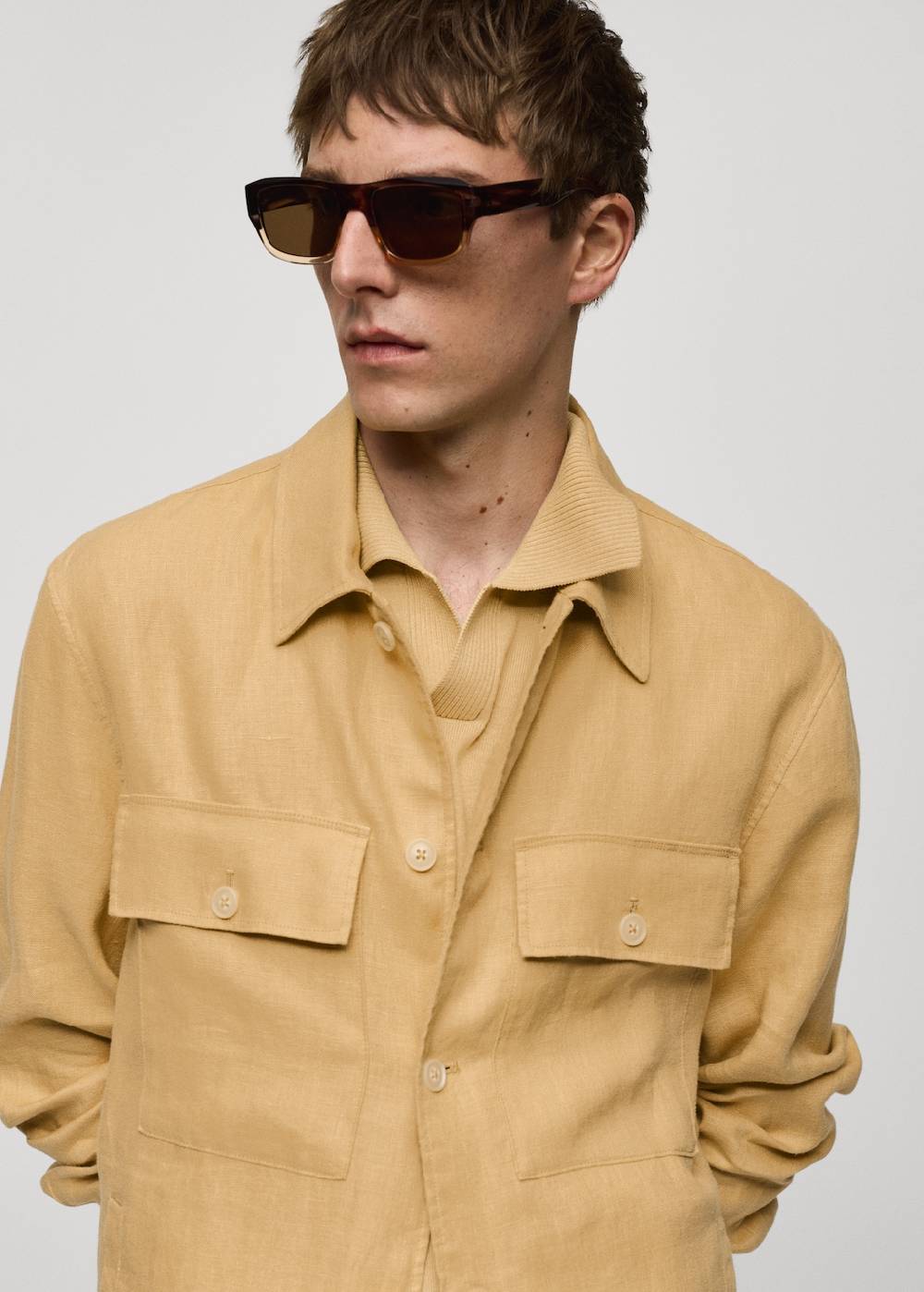 Mango Overshirt Mit Taschen Aus 100 % Leinen