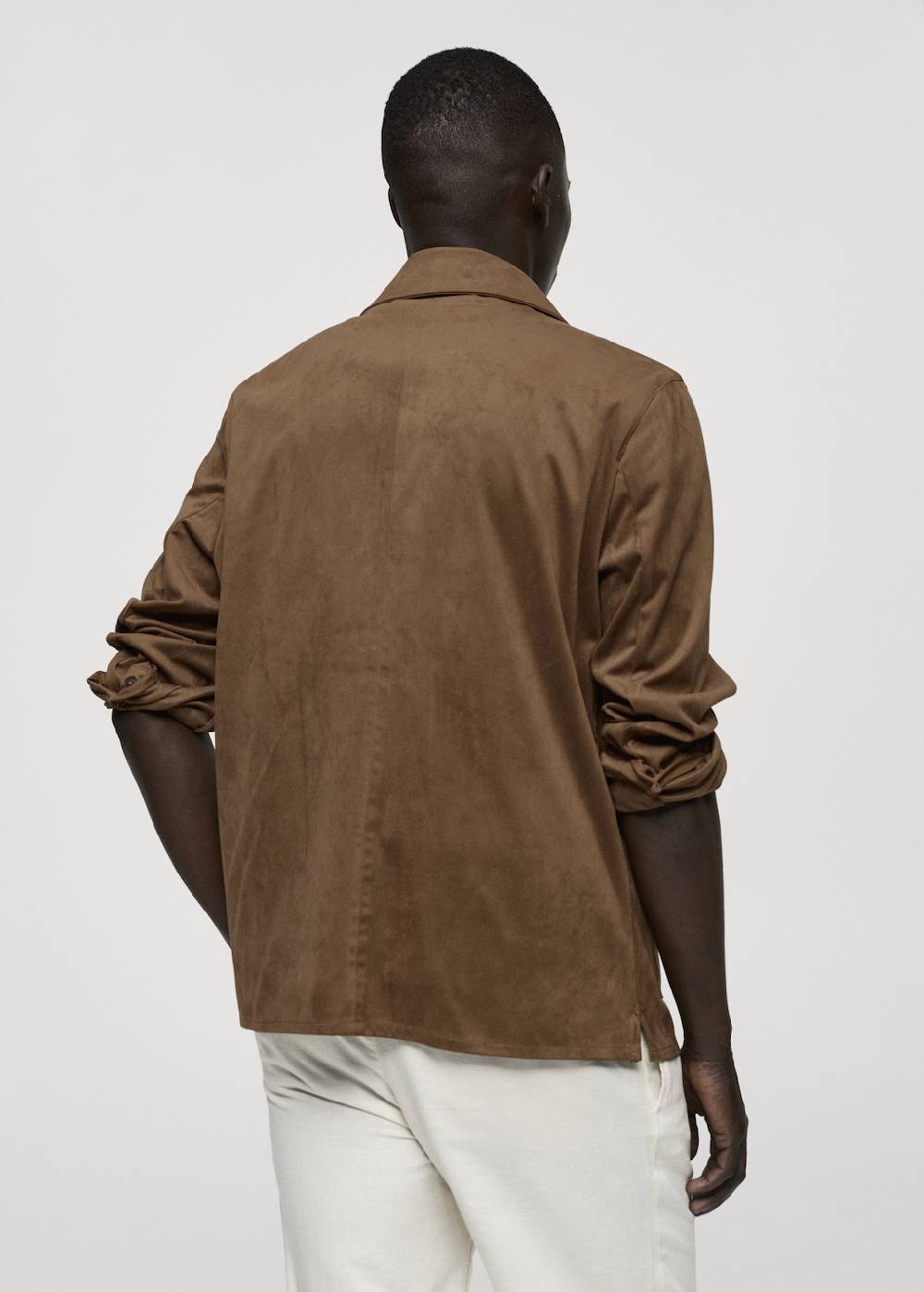 Mango Overshirt Mit Wildleder-Effekt Und Taschen