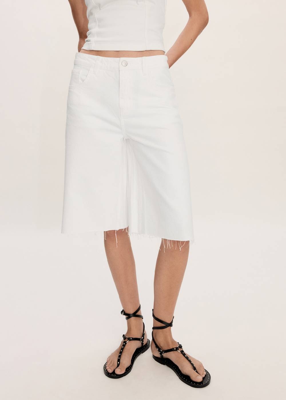 Mango Oversized-Bermudashorts aus Jeans