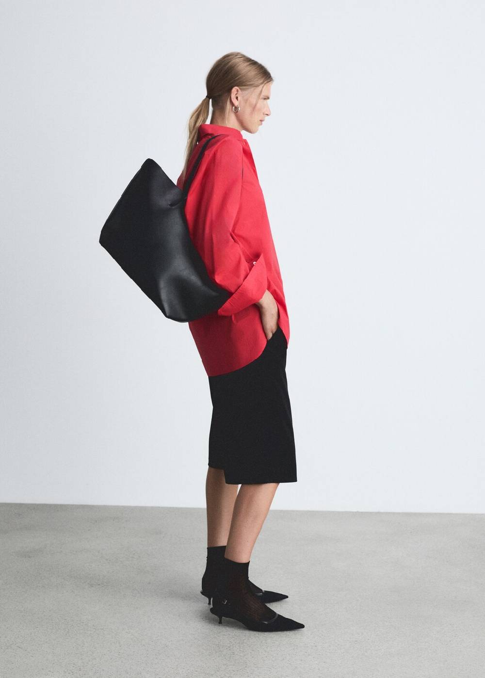 Mango Oversized-Hemd Mit Tasche