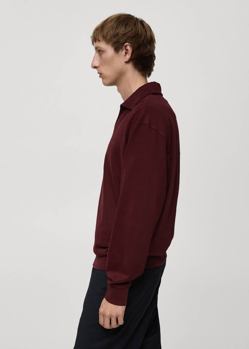 Mango Oversized-Sweatshirt Mit Poloshirt-Kragen