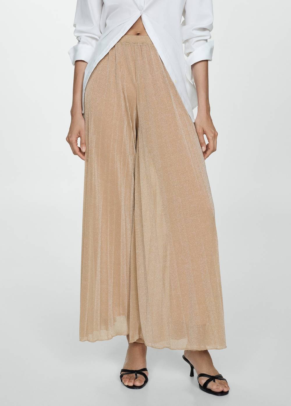 Mango Palazzo-Hose aus Lurex