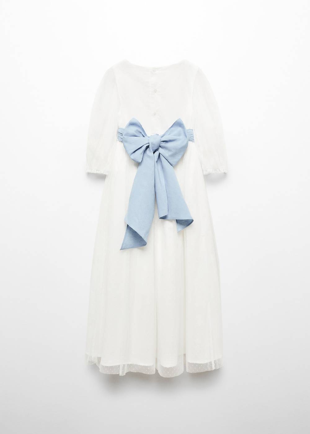 Mango Plumetis-Kleid Mit Schleife