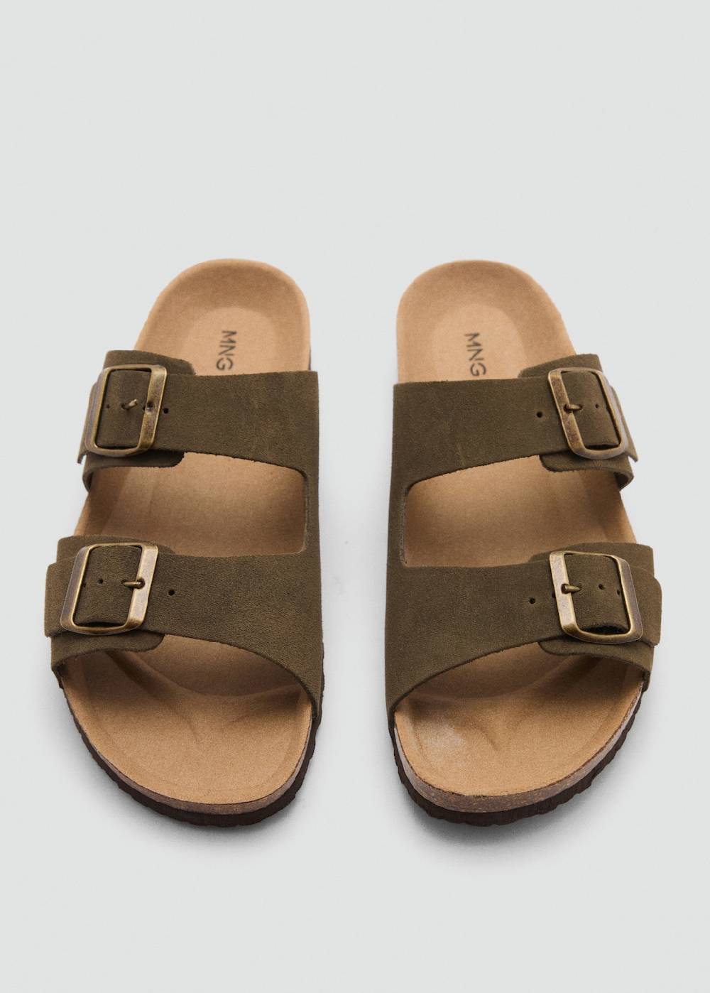 Mango Rauleder-Sandale Mit Schließe