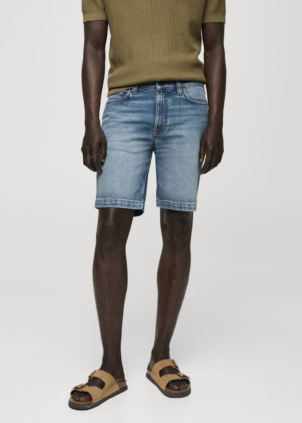 Mango Regular Fit-Bermudashorts aus Jeans