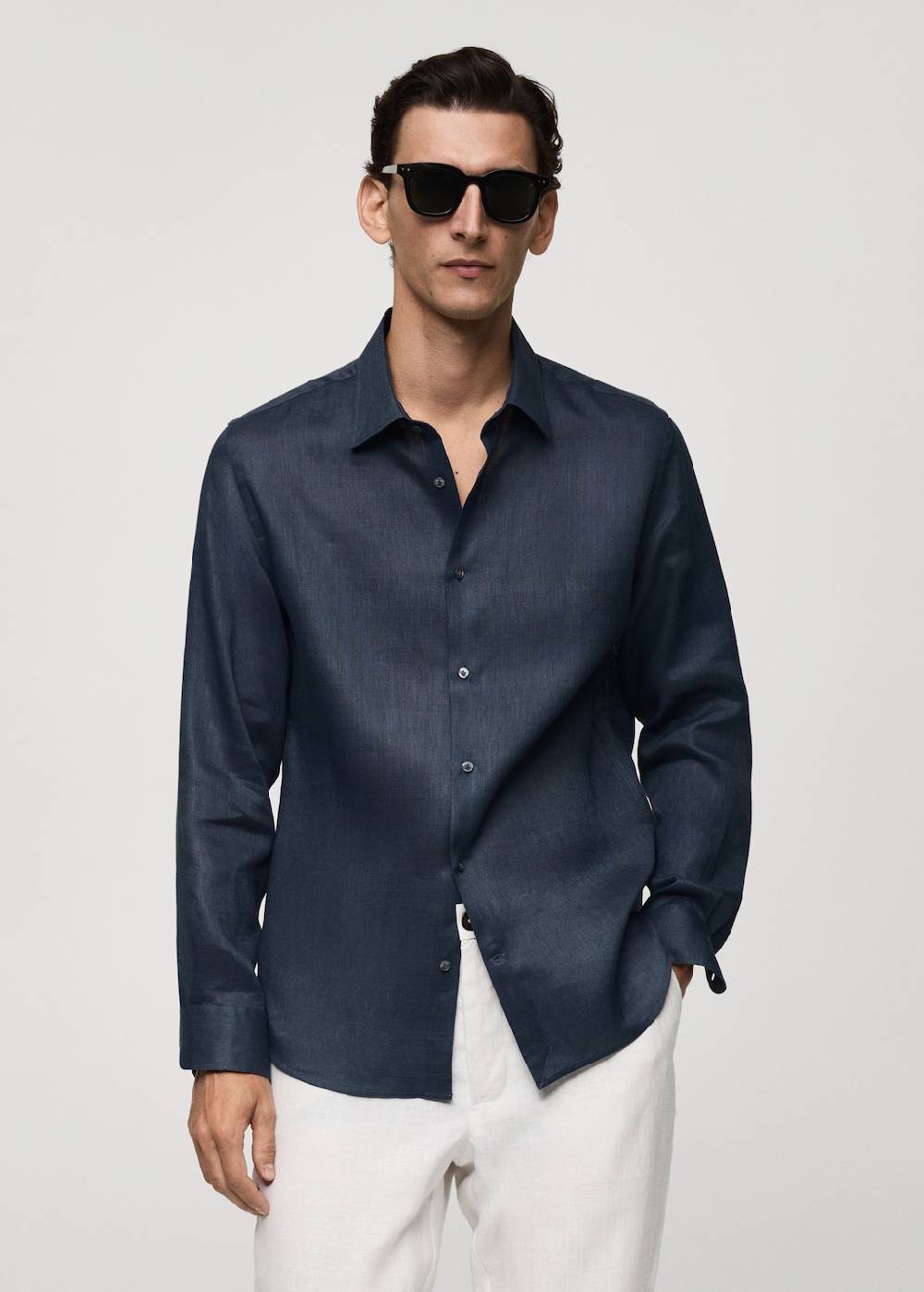 Mango Regular Fit-Hemd aus 100 % Leinen