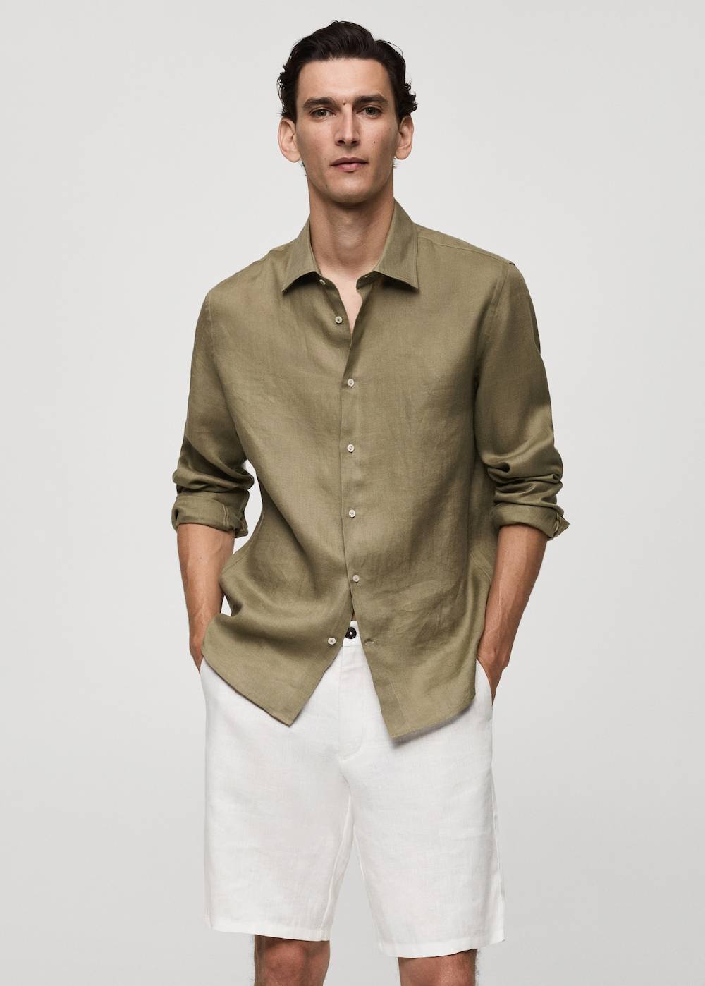 Mango Regular Fit-Hemd aus 100 % Leinen