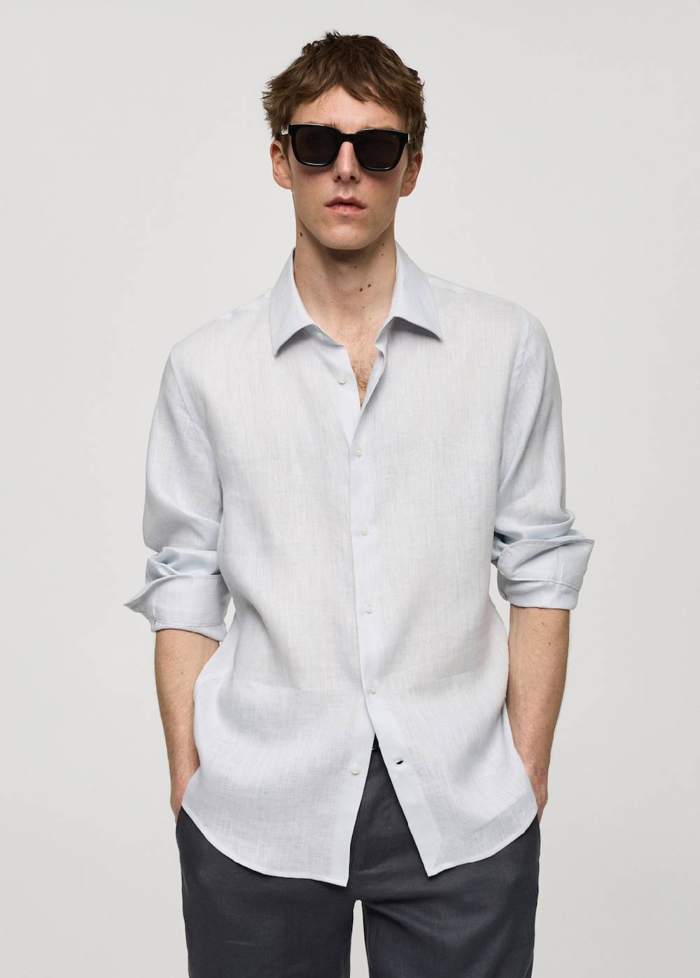 Mango Regular Fit-Hemd aus 100 % Leinen