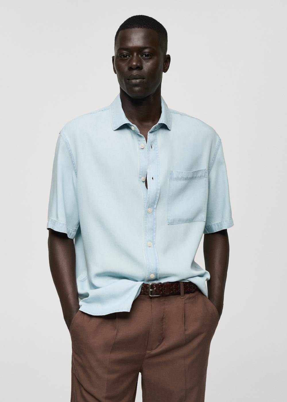 Mango Regular-Fit-Hemd aus 100 % Tencel