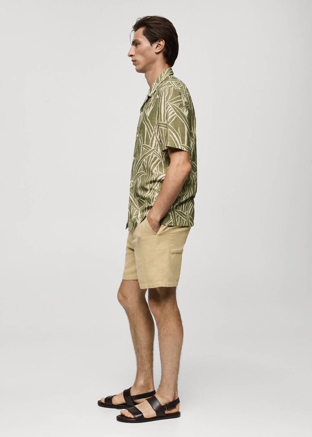 Mango Regular Fit-Hemd Mit Blattmotiv