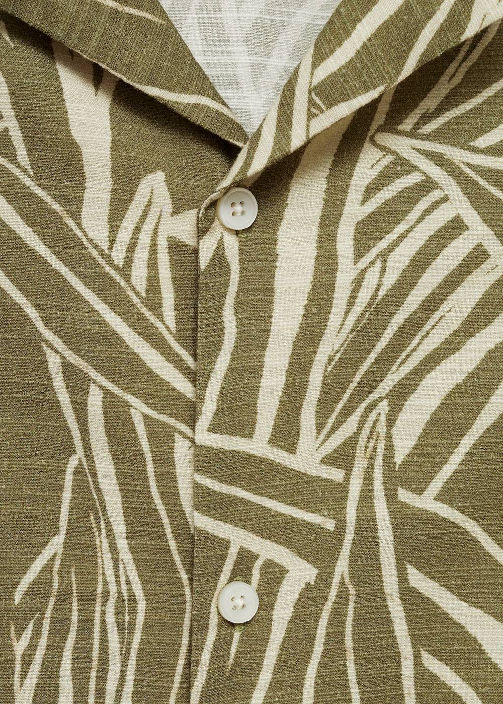 Mango Regular Fit-Hemd Mit Blattmotiv