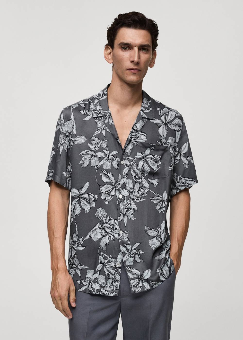 Mango Regular Fit-Hemd mit Hawaiiprint