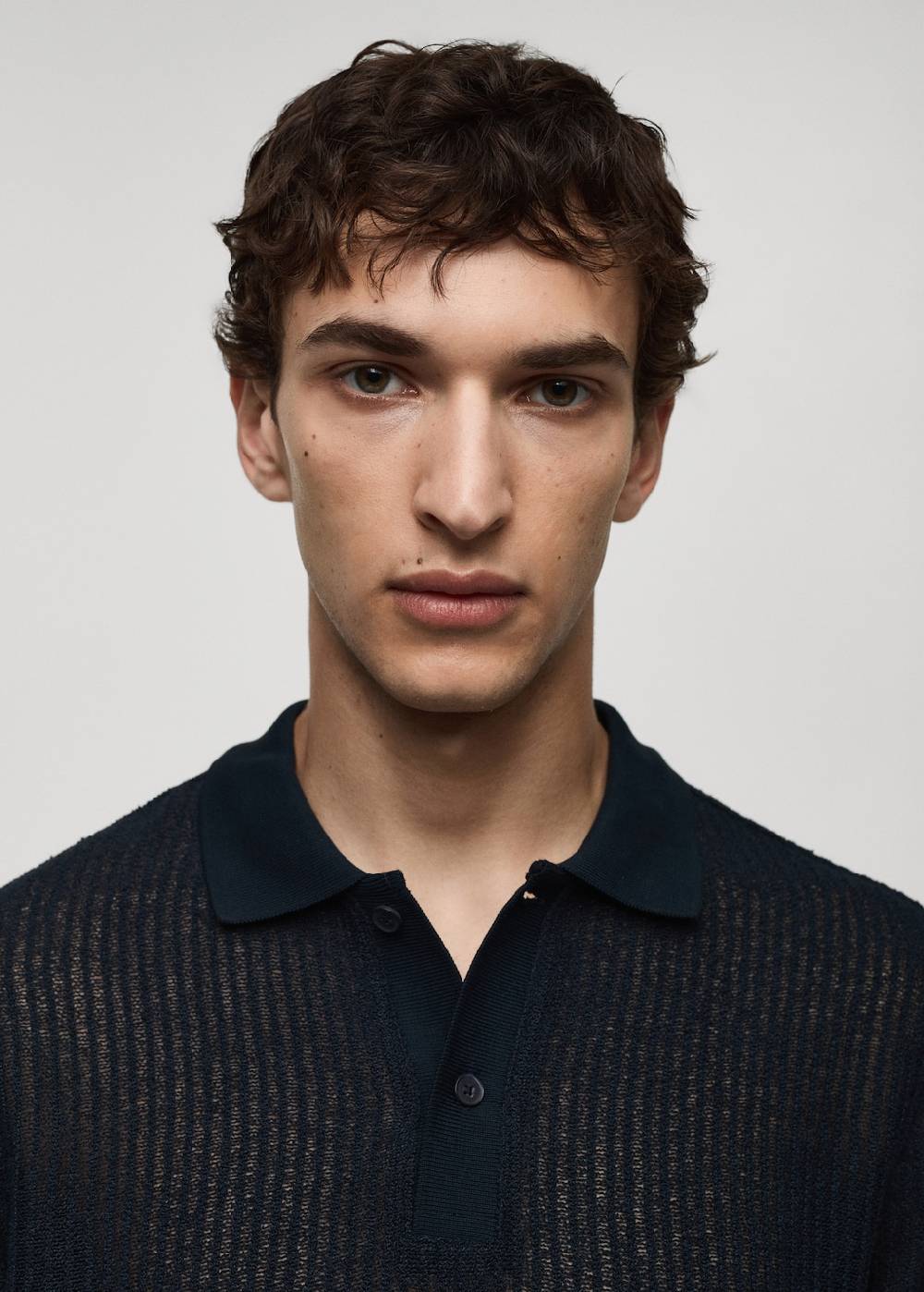 Mango Regular-Fit-Poloshirt Mit Lochmuster