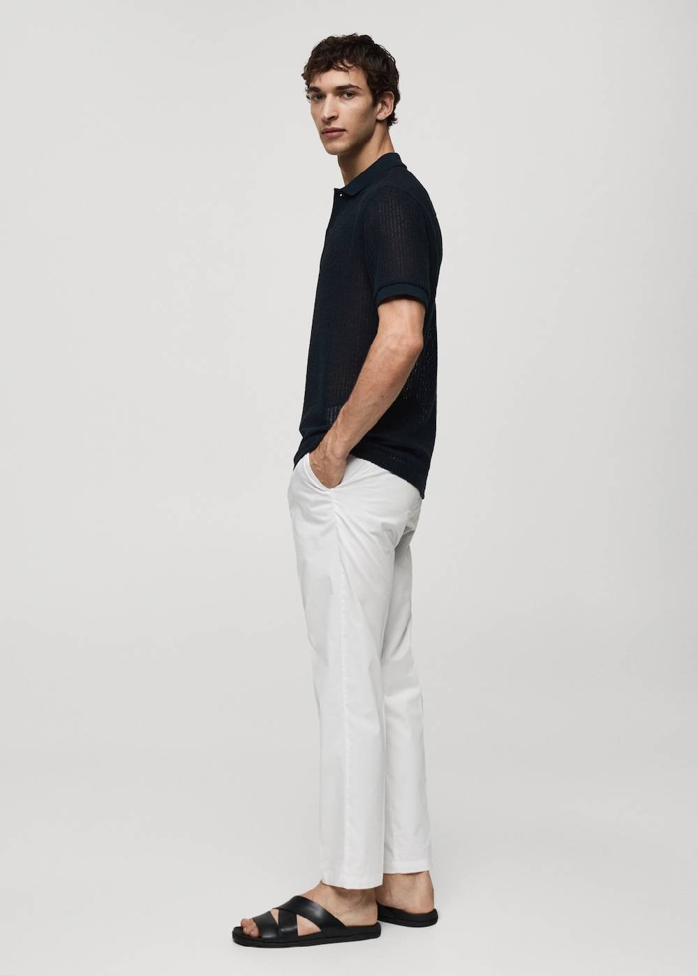 Mango Regular-Fit-Poloshirt Mit Lochmuster