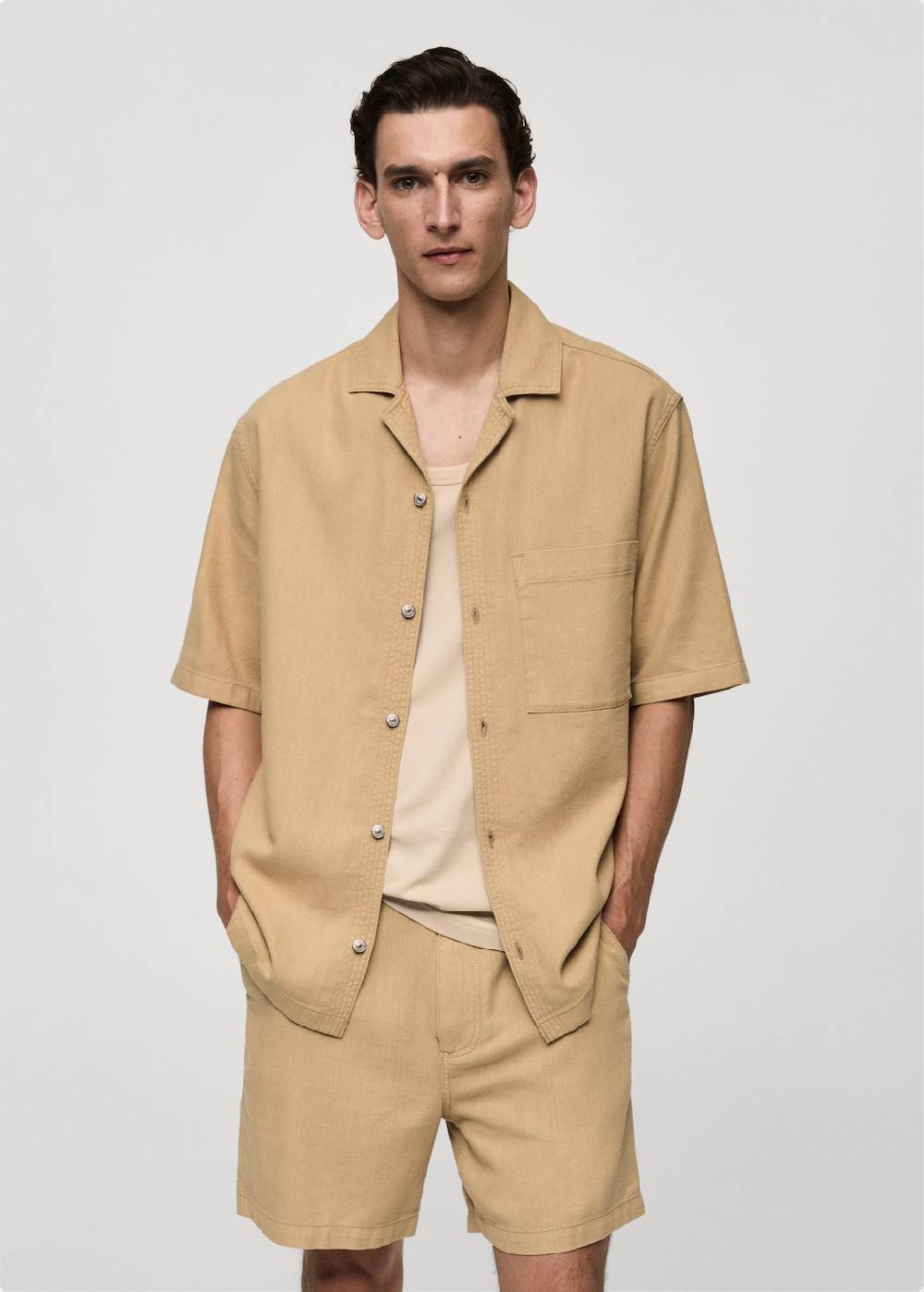 Mango Relaxed Fit-Hemd aus Baumwolle mit Tasche