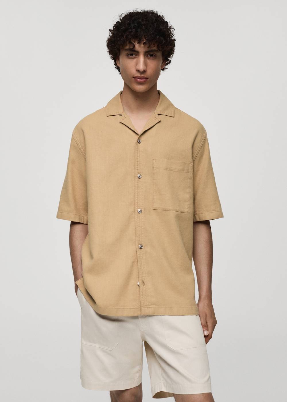 Mango Relaxed Fit-Hemd aus Baumwolle mit Tasche