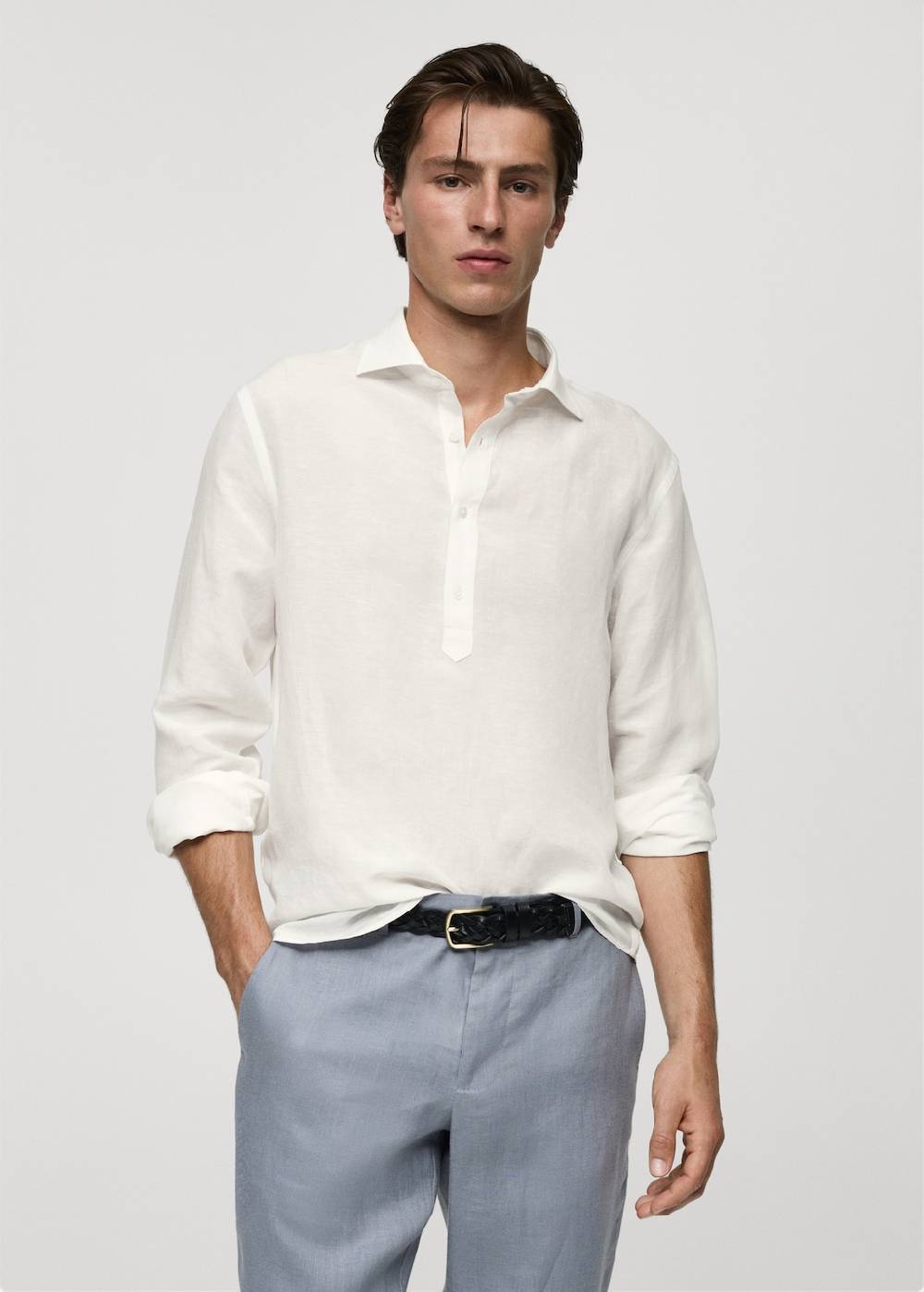 Mango Relaxed-Fit-Hemd aus Leinen mit Tencel