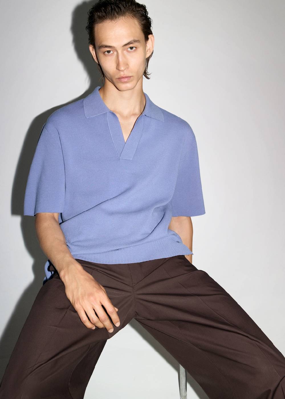 Mango Relaxed-Fit-Strickpoloshirt